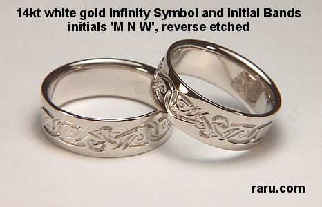 Initial wedding rings unique monogram wedding rings commitment promise 