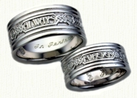 14kt white gold Posey, regular etch saying: Always and Forever