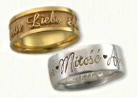 Love in 6 languages wedding band