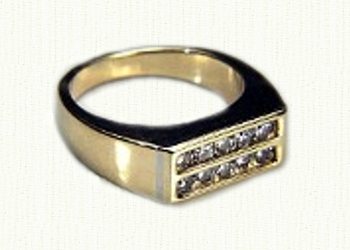 Custom Diamond Wedding Rings in gold and platinum