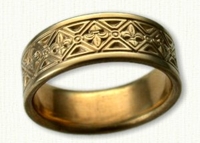 Open Wellington Fleur-de-lis Band wedding bands