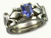 Fleru de Lis Reverse Cradle Engagement Ring