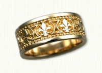 Fleur-de-lis Wedding Rings