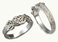 #02: 14kt white pierced & tapered floral vine band