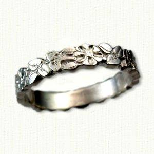 Floral wedding rings