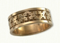 Florentine Cross Wedding Rings