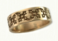 Florentine Cross Wedding Rings