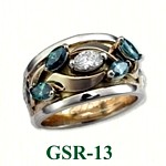 Blue Diamond Gemstone Rings