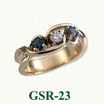 Blue Diamond Gemstone Rings