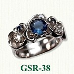 Sapphire and Diamond Gemstone Rings