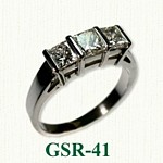 Princess Cut Gemstone Rings