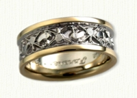 14KT two tone golf club ring with .45ct diamond