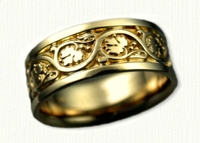 #15: 14kt yellow Grapevine Wedding Band