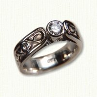 14kt White Gold Bridget Engagement Ring with .50ct bezel set round diamond