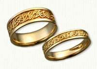 14kt Yellow Gold Custom Initial Wedding Band