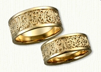 Custom Wedding Band Script Regular Etch:  MARVINLORIMORETHANWORDS