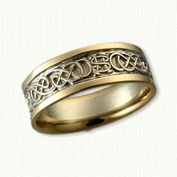 Custom Celtic & Monogram SH Wedding Band 