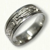 Sterling Silver Combat Infantry Wedding Band