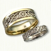 Custom Nautical Wedding Band with Celtic Knots and Initials 