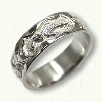 Sterling Silver Scuba Diver Wedding Band  