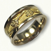 14kt Yellow Gold Custom Anchor & Rope Wedding Band