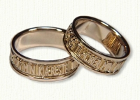 Norwegian Wedding Bands in 14KY, 7mm