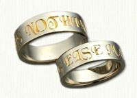 'Nothing Else Matters' Posey Wedding Rings in 14kt gold