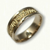 14kt Yellow Gold Custom Personalized Wedding Band 