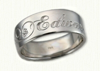 Personalized Wedding Rings in gold and platinum