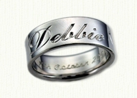 Personalized Wedding Rings in gold and platinum