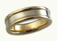 Plain & Two Tone Wedding Bands in gold and platinum