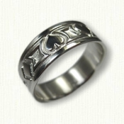 Playing Card Wedding Band - Sterling Silver