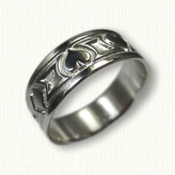 Playing Card Wedding Band - Sterling Silver  