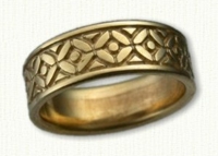 14kt Yellow Gold Pueblo Band - Regular Etch