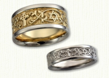 custom christian wedding rings