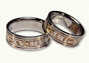 wedding rings roman numerals