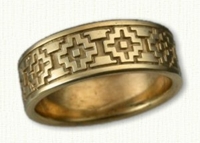 14kt yellow gold Sedona Band - Regular Etch