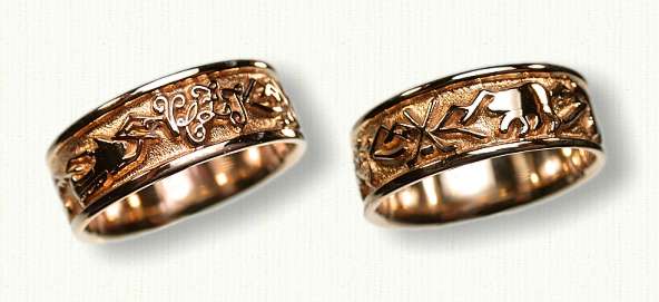 hockey design wedding rings