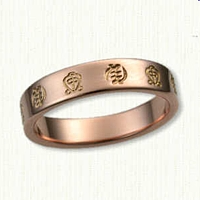 14kt Rose Gold Custom Symbolic Band