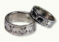 Elephant Wedding Band Shown in 14kt White
