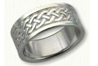 14KT white Turks Head knot ring