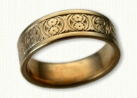 Double Wild Rose Wedding Band