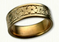 Wild Rose Wedding Band