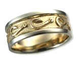 Custom Fish Hook Wedding Band