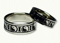 Yin Yang Wedding Rings