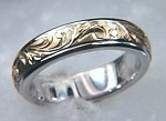 Plain & Two Tone Wedding Bands in gold and platinum